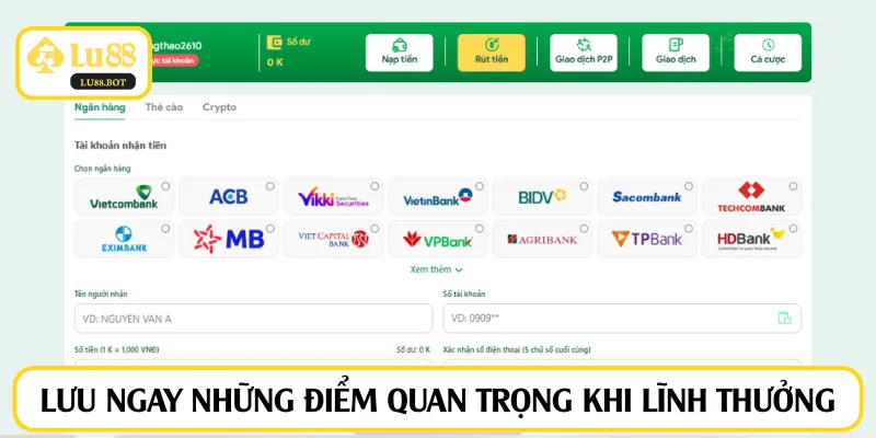 Lưu ngay những điểm quan trọng khi lĩnh thưởng